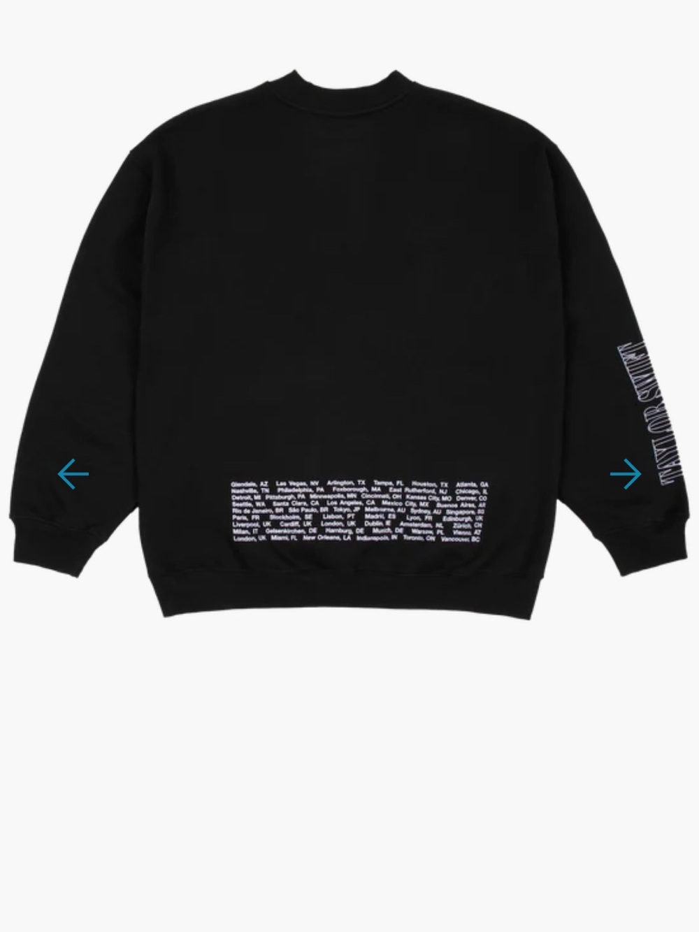 Taylor Swift Black Crewneck Sweatshirt with White Graphic - Picture 2 of 3
